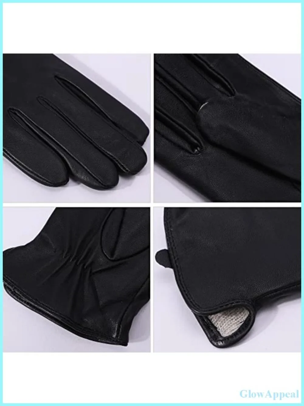 Women's Nappa Lambskin Leather Gloves Cashmere Lining Touchscreen Winter